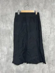 Spick & Span スピック＆スパン リネン100% 裾フリンジ スカート size38/黒 ■◆ レディース