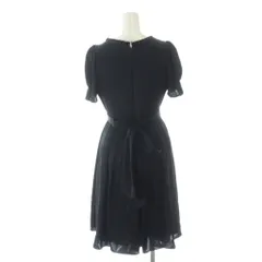 ジルスチュアート JILL STUART ワンピース ひざ丈 サテン フレンチスリーブ 2 黒 ブラック /KW ■GY60