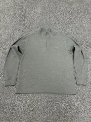 ポロ 最新バージョン グレー ハーフジップ 長袖