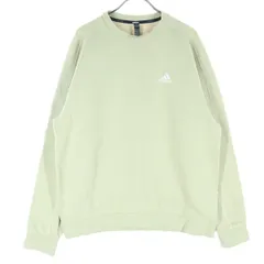 adidas アディダス 裏起毛 ロゴ 長袖 トレーナー M ベージュ メンズ 古着