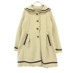 axes femme アクシーズファム 長袖 セーラー襟 コート L ベージュ レディース 古着