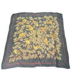 極美品 HERMES エルメス スカーフ シルク Tourbillon 渦巻き 落ち葉