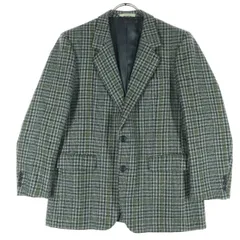 美品 NINA RICCI ニナリッチ 千鳥格子 長袖 テーラードジャケット グレー メンズ 古着