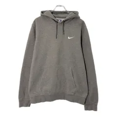 NIKE ナイキ ワンポイントロゴ スウェットパーカー スポーツ グレー(メンズ L)中古 古着 X0319