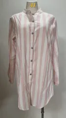 ピンク ストライプ ロング シャツ 2xl *1-10