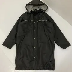 ◆ NEW BALANCE ニューバランス その他アウター ベンチコート ロング アウター ジップアップ 裏地ボア フ―ディー スポーツなど ブラック Mサイズ メンズ 古着 1.4kg