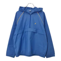 90年代 USA製 Champion チャンピオン アノラックパーカー ブルー(メンズ M)中古 古着 X0421