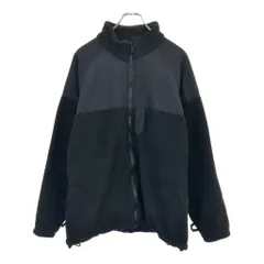 米軍実物 U.S.NAVY ECWCS GEN2 フリースジャケット ミリタリー ブラック(メンズ LARGE REGULAR)中古 古着 X0452