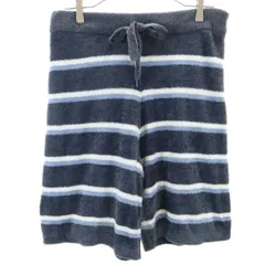 GELATO PIQUE HOMME ジェラートピケオム ボーダー ルームウェアショートパンツ M ネイビー系 メンズ 古着