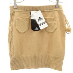 未使用 adidas アディダス ニット ミニスカート L ベージュ系 レディース 古着