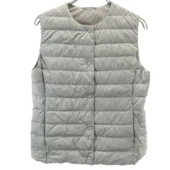 UNIQLO ユニクロ ウルトラライト ダウンベスト S グレー系 収納袋 レディース 古着