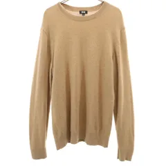 UNIQLO ユニクロ カシミヤ 長袖 セーター L ベージュ系 ニット メンズ 古着