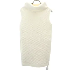 未使用 SNIDEL スナイデル ノースリーブ タートルネック セーター F ホワイト系 ニット チュニック レディース 古着