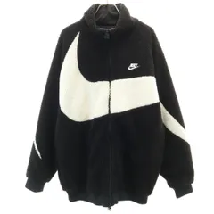 NIKE ナイキ フリースジャケット XL ブラック リバーシブル メンズ 古着