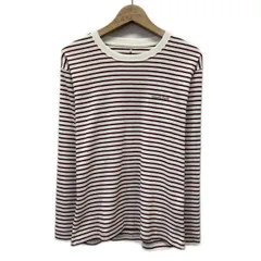 mont-bell　ロンT　長袖　カットソー　トップス　クルーネック　ボーダー　ワンポイント　ブランドロゴ　刺しゅう　アウトドア　古着