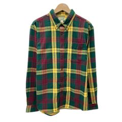 L.L.Bean　ネルシャツ　長袖　フランネル　チェックシャツ　シャツ　トップス　ボタンダウン　胸ポケット　アウトドア　古着