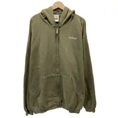 Carhartt　ジップアップパーカー　フーディ　フード　フルジップ　裏起毛　無地　ワンポイント　ブランドロゴ　刺しゅう　オーバーサイズ　アメカジ　古着