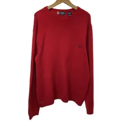CHAPS RALPH LAUREN　セーター　長袖　ニット　トップス　クルーネック　無地　ワンポイント　エンブレム　刺しゅう　オーバーサイズ　ミドルゲージ　古着