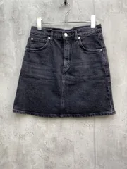 Lee リー LL5022 日本製 ミニ デニムスカート 洗濯機洗い可 sizeM/黒 ■◇レディース