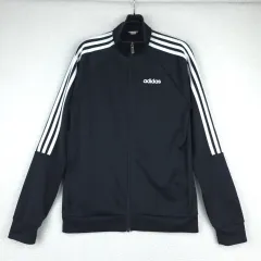 アディダス メンズ 3本線 トレーナー ブラック ジップアップ (90S)