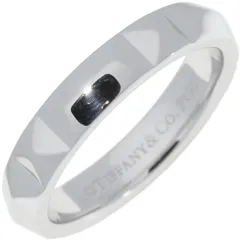 ティファニー 指輪 Pt950 トゥルーバンドリング 幅4ミリ