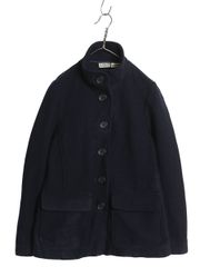 【お得なクーポン配布中!】 エルエルビーン ウール ハーフ コート レディース XS / 古着 ジャケット ハイネック フィールド テーラード ブレザー シンプル 無地 濃紺