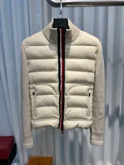 (M) モンクレール 3本線 ニットダウン アイボリー ジャケット