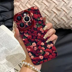 iPhone 16 Pro Max ケース iPhone 16 Pro ケース iPhone 15 Plus ケース バラ 花 シンプル 2025 新作