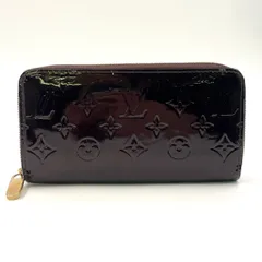 LOUIS VUITTON ジッピーウォレット モノグラムヴェルニ モノグラムヴェルニ アマラント レザー×エナメル ダークパープル ラウンドファスナー長財布 ゴールド M93522