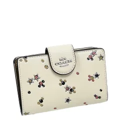 コーチ 財布 レディース COACH 折り財布 スター プリント ミディアム コーナー ジップ ウォレット CCL64 SVCAH チョークマルチ