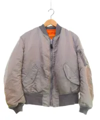 アルファインダストリーズ ALPHA INDUSTRIES 80s 90s 旧タグ MA-1 フライトジャケット グレー Made in USA 80's 90's USA製 MIL-J-82790J ジャケット グレー Lサイズ 103MT-3733