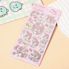 浮き上がる！かわいい キャラクター 立体シール 手作り DIY シール手帳用 装飾 ノート デコ 女の子 文具 デコシール おもちゃ 入園祝い 誕生日