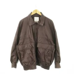 フリークスストア FREAKS STORE フェイクレザーブルゾン 革ジャン レザージャケット ジップアップ F 茶 ブラウン 1153248901411 /MN13 ■GY12