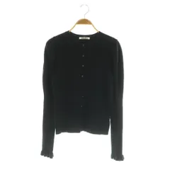 スナイデル SNIDEL Sustainable パフスリーブニットカーディガン 長袖 フリル ONE ブラック /MY ■OS