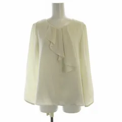 グリーンレーベルリラクシング ユナイテッドアローズ green label relaxing フリルスリーブ ブラウス シャツ 長袖 F 白 ホワイト 3511-199-1056 /RO