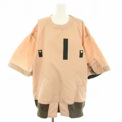 サカイ sacai サンプル品 MA-1風カットソー ミリタリージャケット プルオーバー 八分袖 ピンク 緑 グリーン /YTのサムネイル