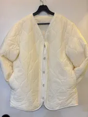 アイボリー キルティング 軽量ジャケット ユニセックス L