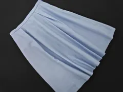 NATURAL BEAUTY BASIC ナチュラルビューティーベーシック タック Aライン 台形 スカート sizeM/水色  ■■ レディース