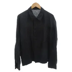 ダンヒル dunhill シャツジャケット 麻 リネン M 紺 ネイビー ジップアップ /FF ■GY18のサムネイル