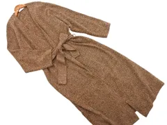 ZARA ザラ ウエストリボン付き ロング カーディガン sizeM/ブラウン  ◇■ レディース