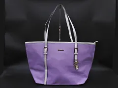 & chouette アンドシュエット ロゴチャーム付き トート バッグ 紫  ■■ レディース