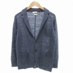 シップス SHIPS カーディガン ニット 麻 フレンチリネン M ネイビー /JS