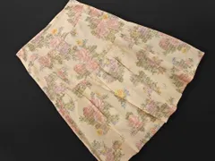 Spick & Span スピック＆スパン 花柄 Aライン 台形 スカート size38/ベージュ  ■■ レディース