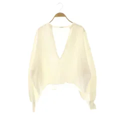 ウィムガゼット Whim Gazette 25SS スウェットVネックプルオーバー トレーナー F ホワイト /ES ■OS