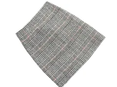 ROPE ロペ ウール混 チェック Aライン 台形 スカート size36/黒ｘグレー  ◇■ レディース