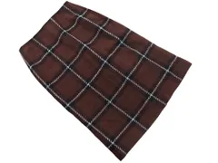 Rope Picnic ロペピクニック ウール混 チェック タイト スカート size36/茶  ◇■ レディース