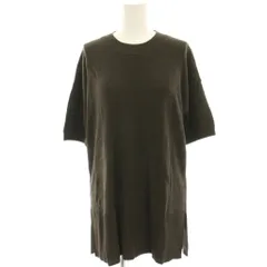セオリーリュクス theory luxe ニット カットソー チュニック 半袖 38 茶 ブラウン /HN