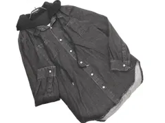 NO ID ノーアイディー デニム シャツ パーカー size1/黒 ◇■ メンズ
