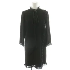 マークジェイコブス MARC JACOBS ワンピース ミニ丈 長袖 フリル リボン バックジップ レース ビジュー 0 黒 ブラック M4006233 /AN2のサムネイル