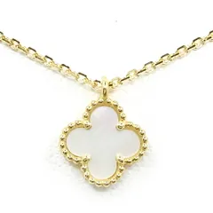 【栄】ヴァンクリーフ＆アーペル K18YG スウィートアルハンブラ ネックレス VCARF69100 750YG ジュエリー